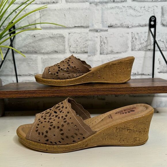 Spring Step Made in Italy Leather Wedges Size 37 - Picture 2 of 5